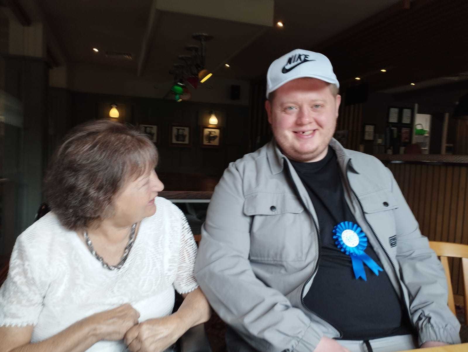 Jamie with his gran.