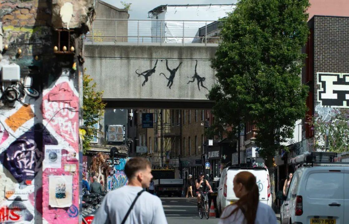 Three monkeys artwork in London is third Banksy in days