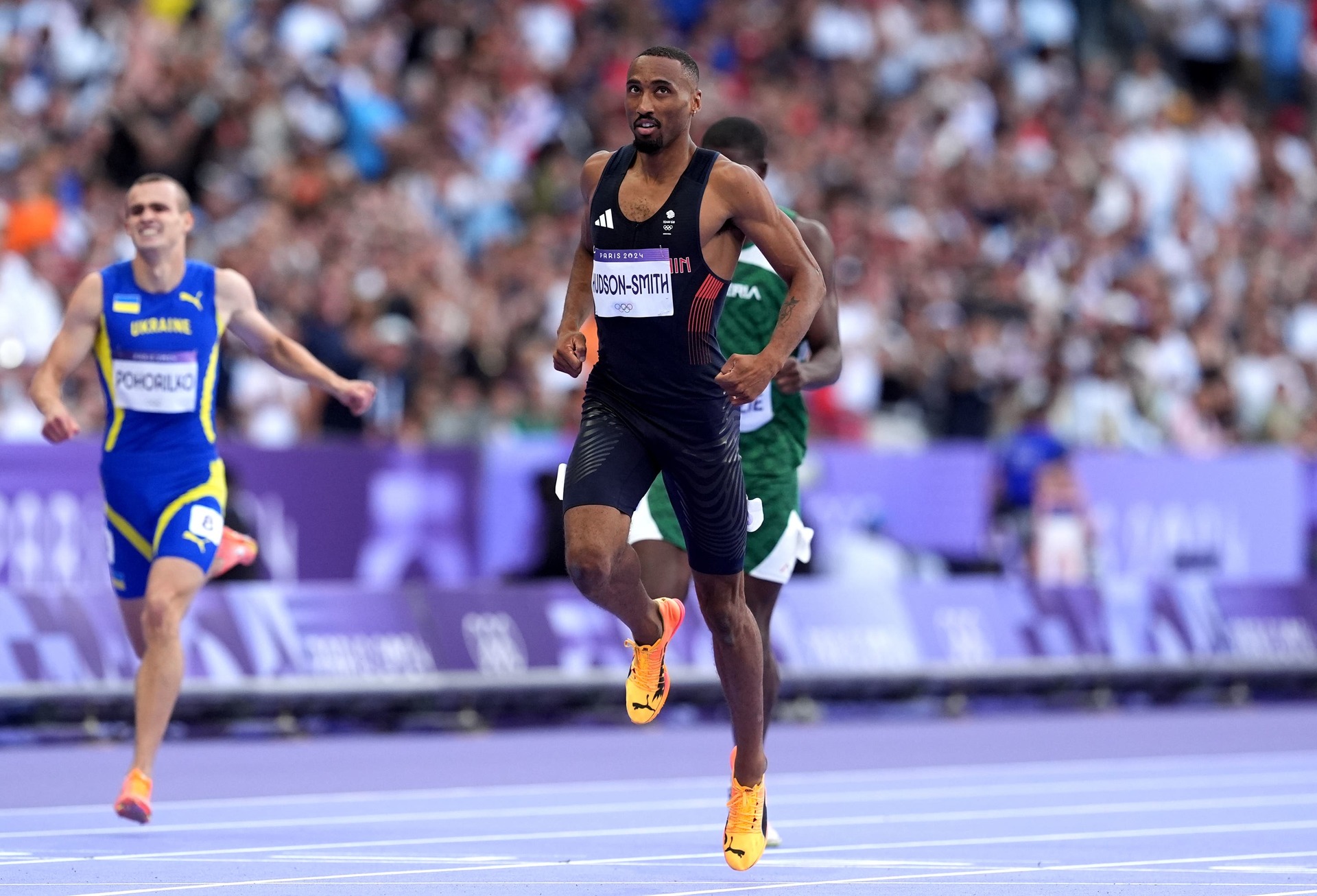 Great Britain’s Matthew Hudson-Smith in his men’s 400m heat.