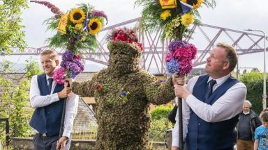 Locals turn out to celebrate annual tradition of the Burryman parade