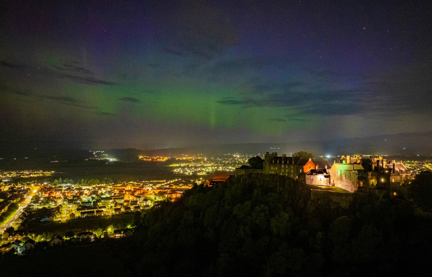 Northern Lights above Stirling Castle, August 12.