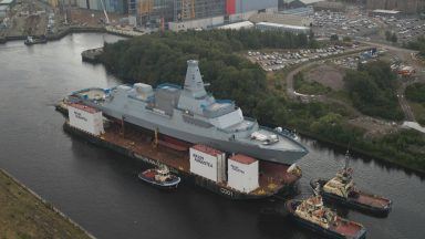 Clyde-built Royal Navy frigate HMS Cardiff to enter the water for first time