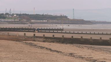 Storm-damaged Portobello beach timber groynes repaired