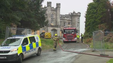 Firefighters battle ‘well-developed’ blaze at derelict Airth Castle Hotel in Falkirk