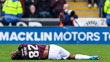 Hearts full-back Gerald Taylor set for spell on sidelines with knee injury