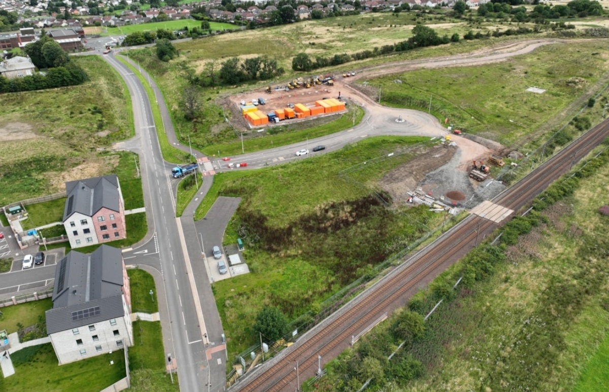 The new Balgray station site in East Renfrewshire. 