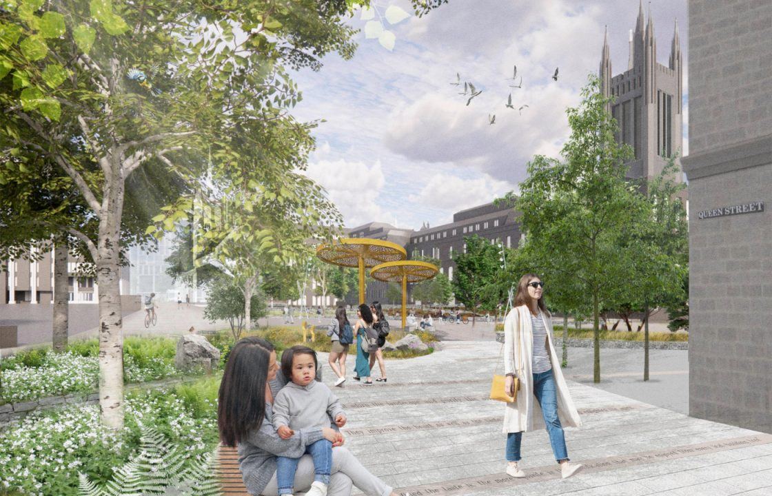 Plans revealed for £15m urban park on Queen Street, Aberdeen