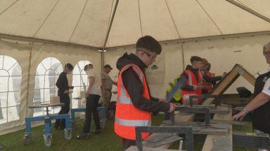 ‘We have a real shortage’ – pupils learn traditional construction crafts to skill next generation