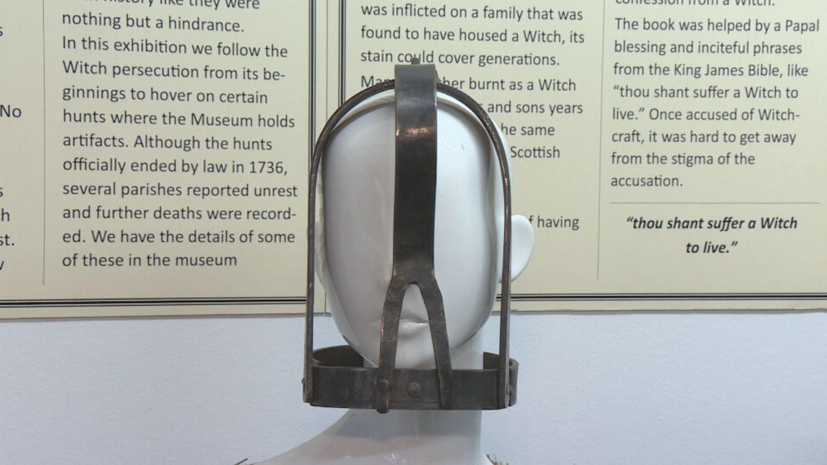 The branks were used on women accused of witchcraft