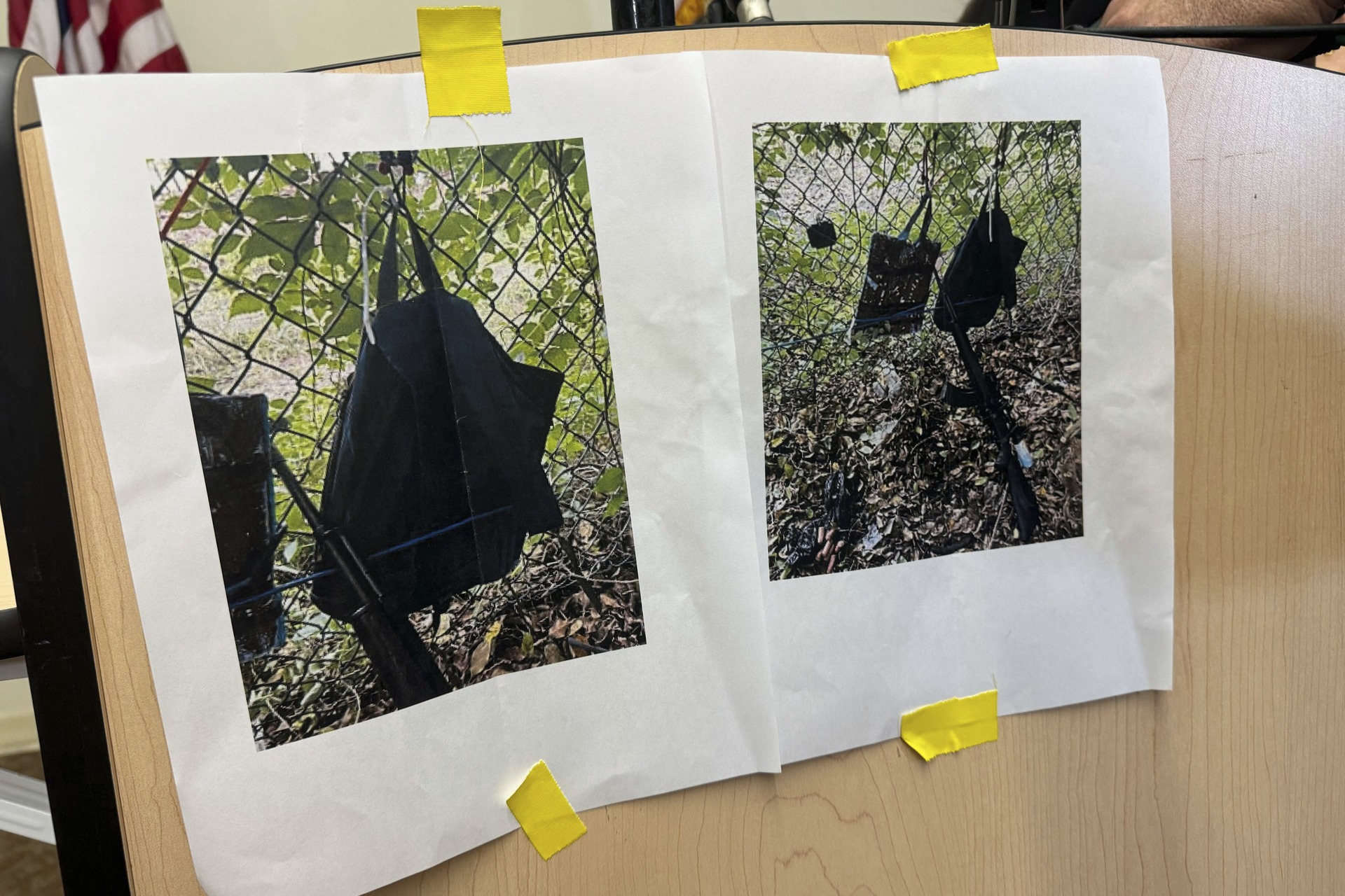 Photos show an AK-47 rifle, a backpack and a Go-Pro camera on a fence outside Trump International Golf Club taken after an apparent assassination attempt of Republican presidential candidate Donald Trump (Stephany Matat/AP). 