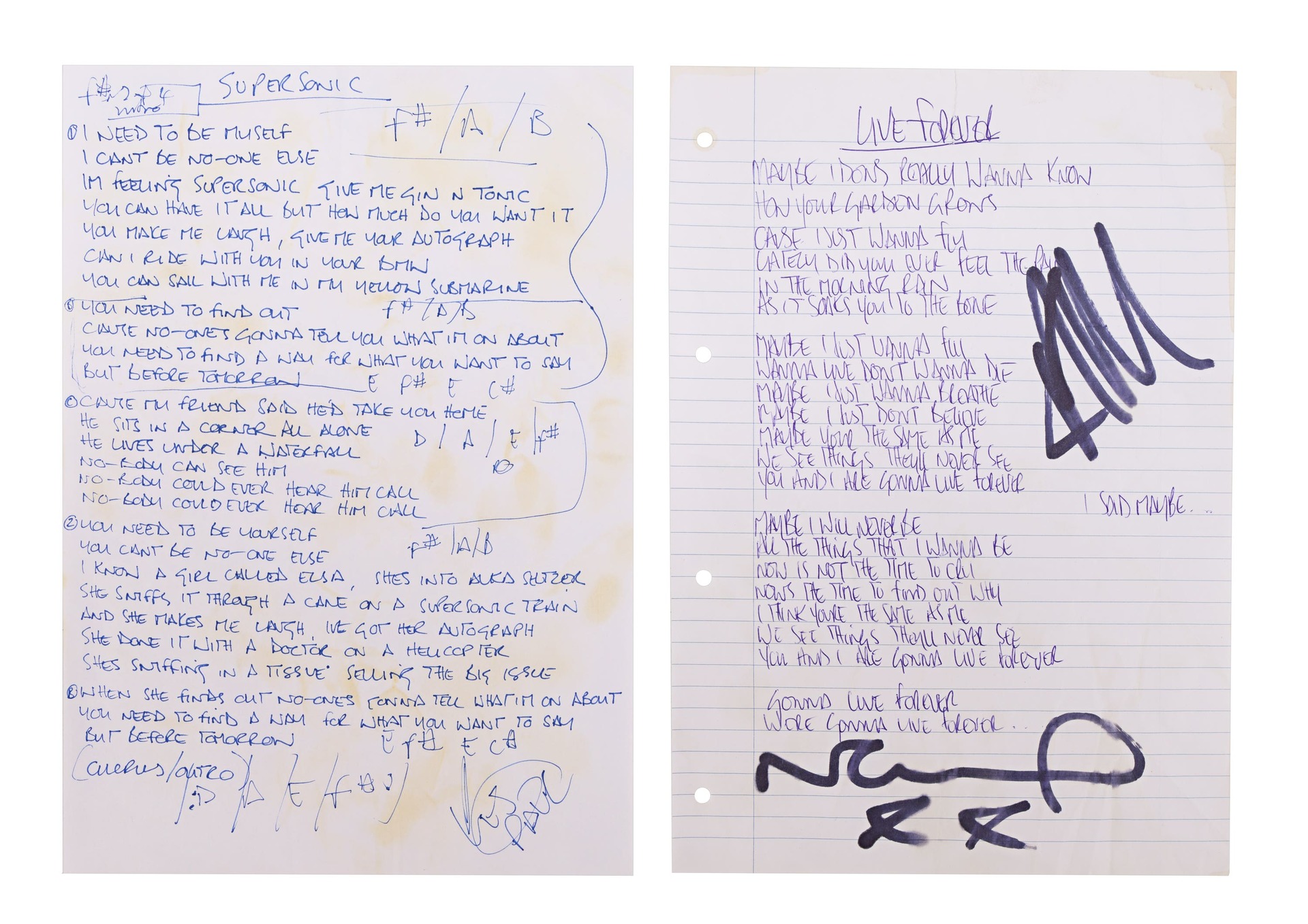 Also included in the lot will be a number of handwritten lyrics (Propstore/PA) 