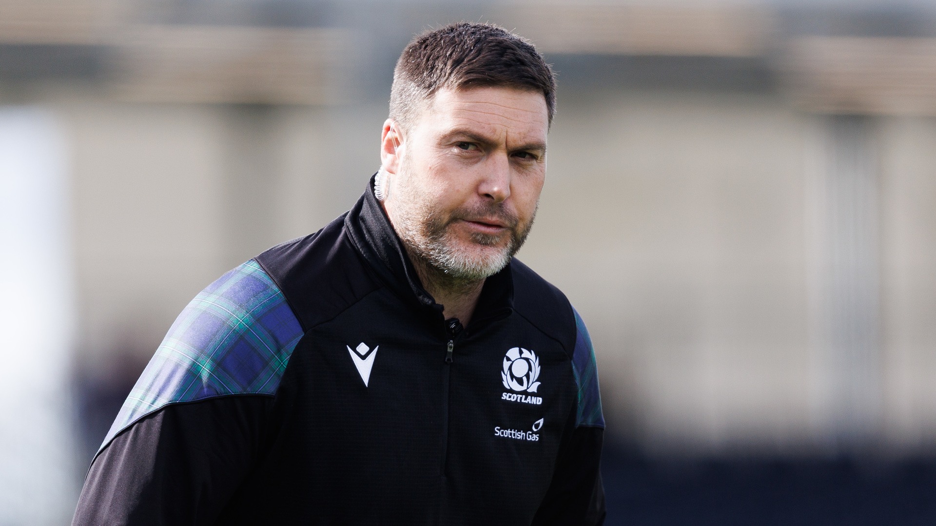 EDINBURGH, SCOTLAND - MARCH 30: Scotland coach Matt Banahan ahead a Guinness Women's Six Nations match between Scotland and France at Hive Stadium, on March 30, 2024, in Edinburgh, Scotland.  (Photo by Ross Parker / SNS Group)