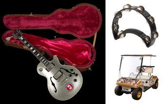 Oasis: Noel Gallagher’s golf buggy and Liam Gallagher’s tambourine go to auction