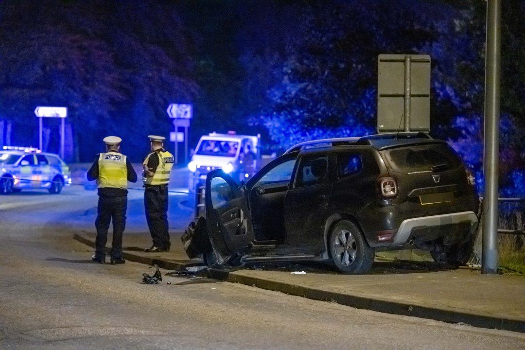 Firefighters cut person from car after crash near Turriff in Aberdeenshire leaves three in hospital