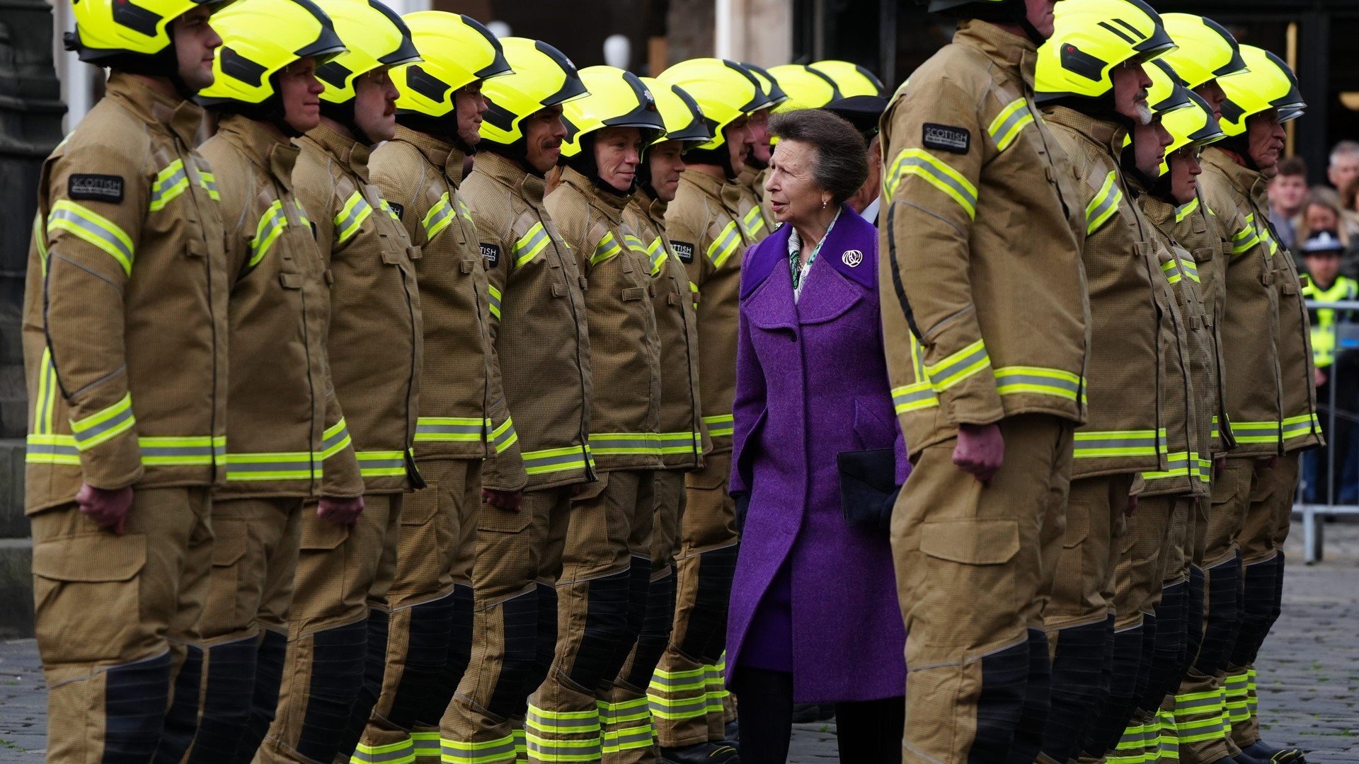 The Princess Royal met firefighters as part of events to mark the 200th anniversary of the SFRS