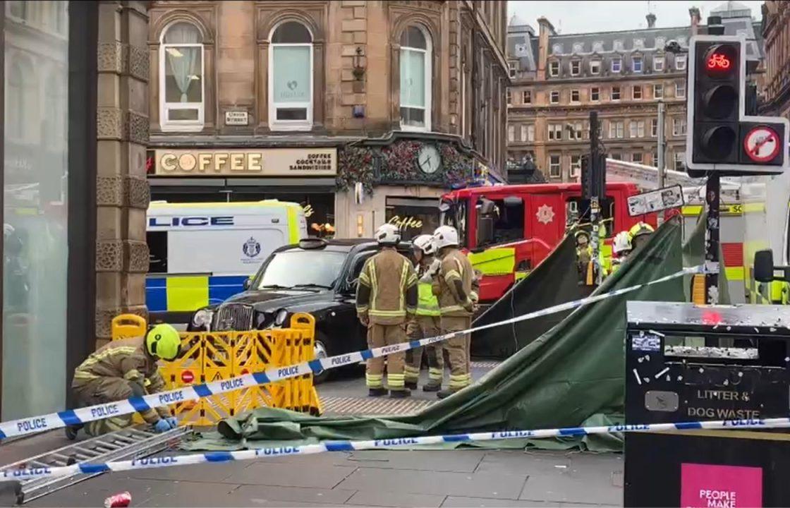 Four people in hospital after taxi crashes into pedestrians on Union Street, Glasgow