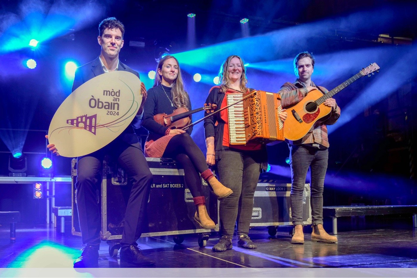 Artists from the much-anticipated Ar Cànan ’s Ar Ceòl (Our Language, Our Music) concert gather on the opening day of The Royal National Mòd 2024, as the event returns to its spiritual home in Oban. 