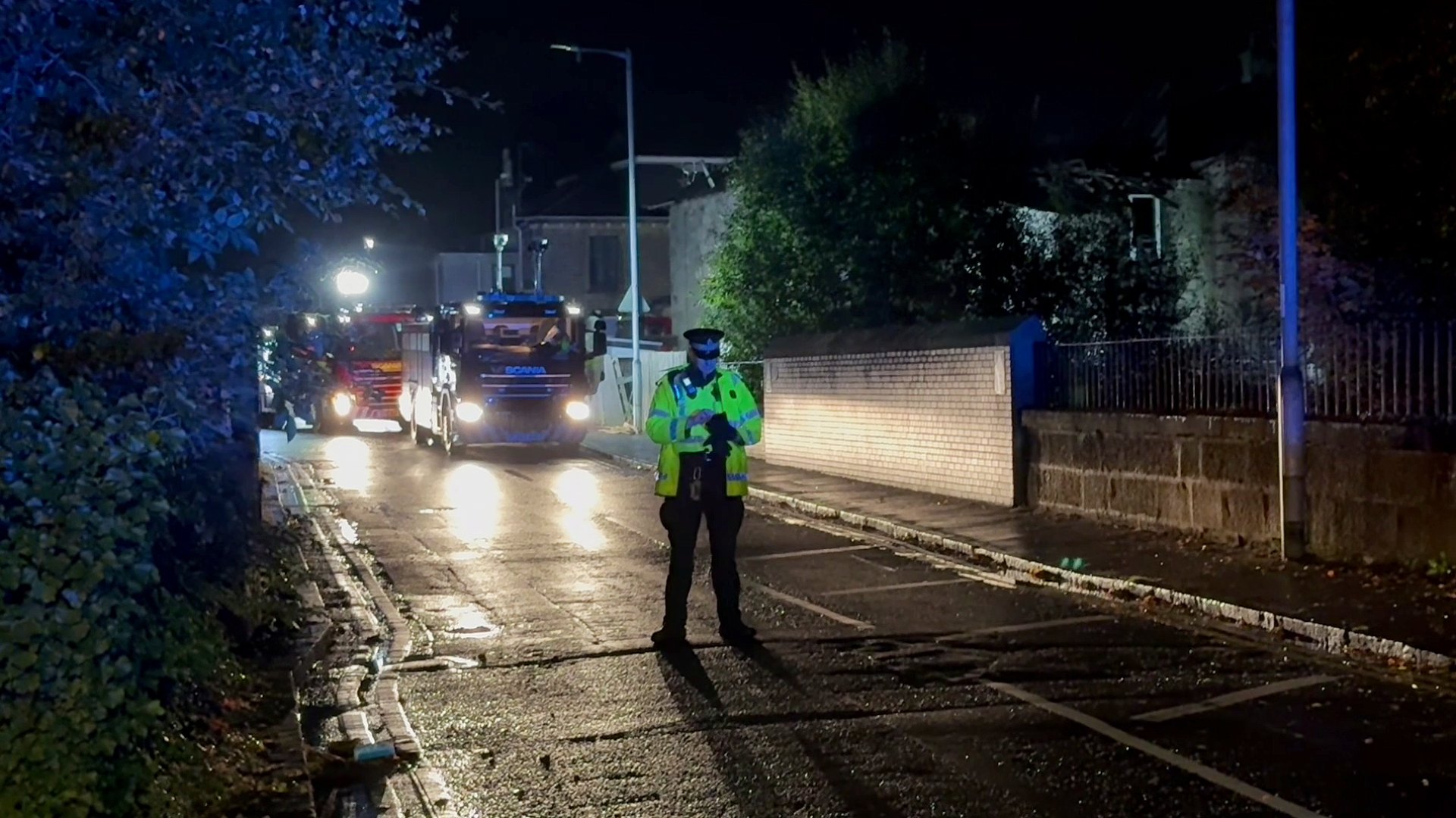 A major emergency service response were called to Kellie Place, Alloa, at around 6pm on Sunday after reports of an explosion at a block of flats.