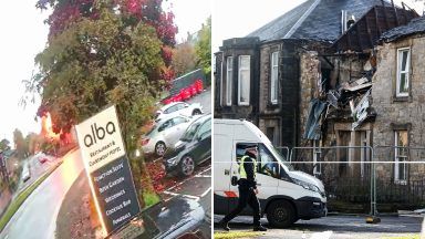 Alloa fatal home explosion: Video catches blast that killed one and injured three