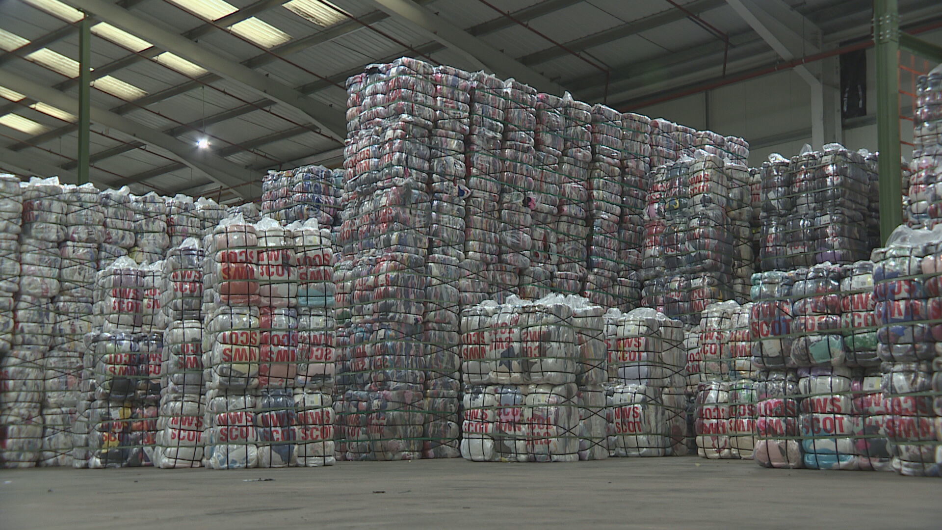 Clothes recycling facility in Denny