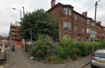 Bin lorry crashes through fence and into garden in Glasgow