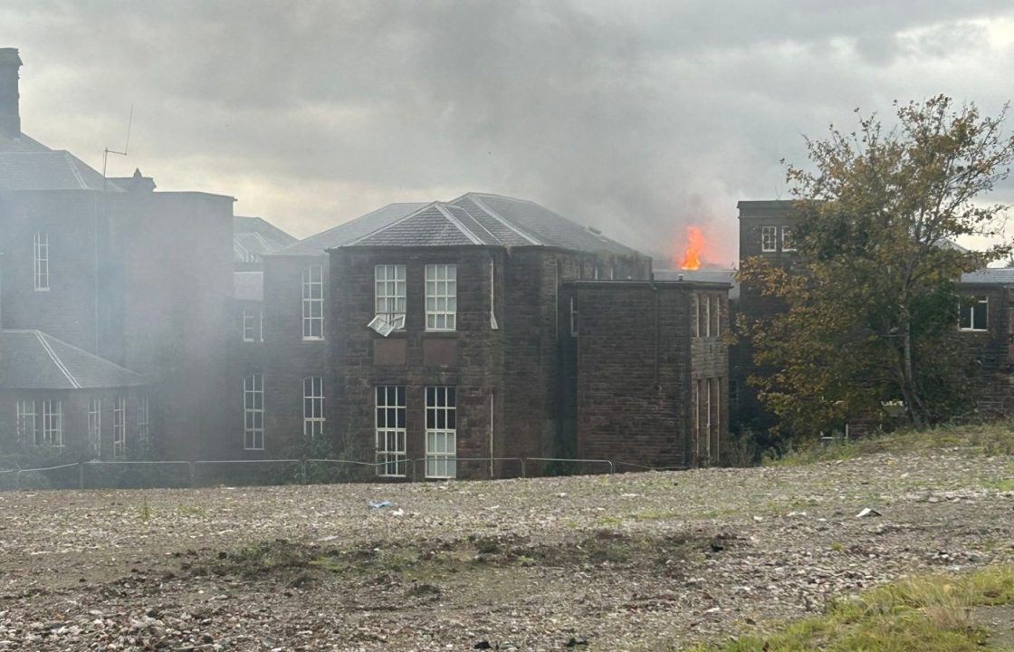 Police treating fire at derelict hospital in Dumfries as deliberate 