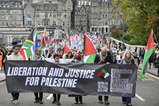 Thousands attend pro-Palestine demonstration in Edinburgh