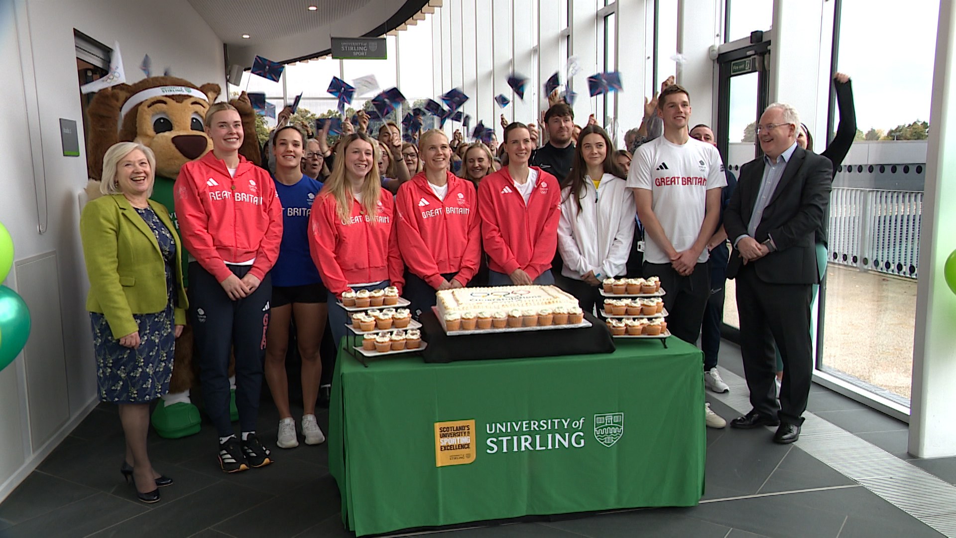 University of Stirling swimmers returned to a heroes' welcome.