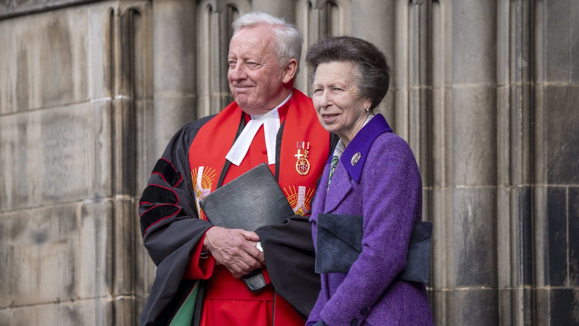 The Princess Royal, pictured alongside Reverend Dr George Whyte, attended a special service at St Giles’ Cathedral in Edinburgh