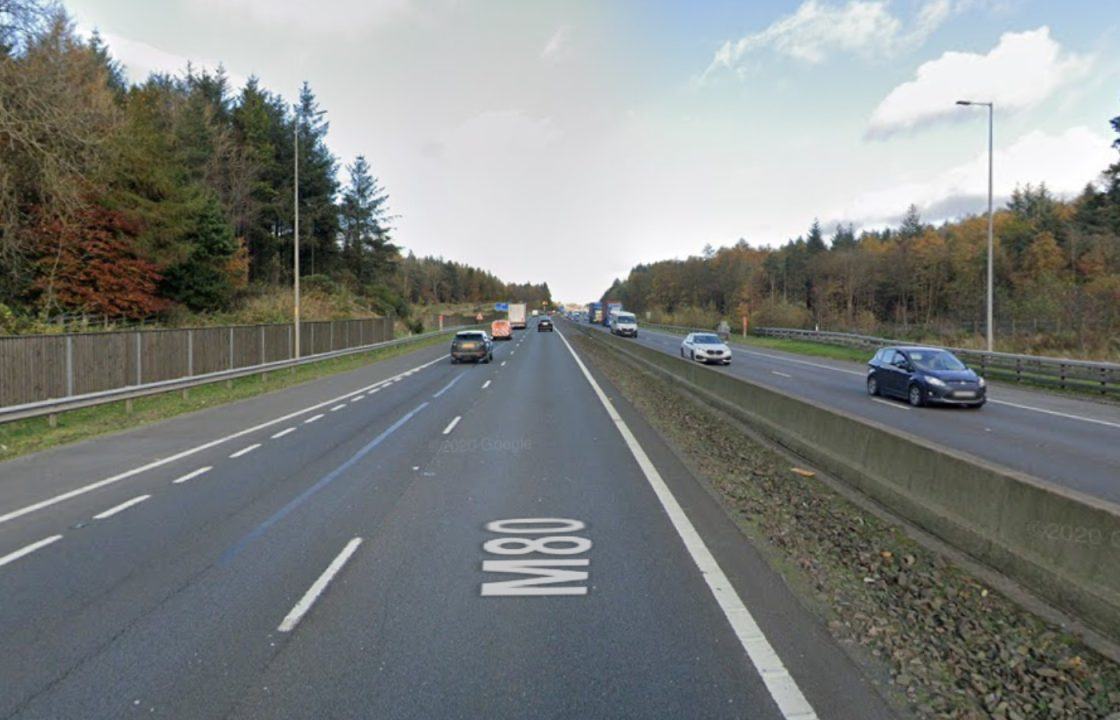 Two teens injured following one-vehicle crash on M80 near Cumbernauld as man arrested