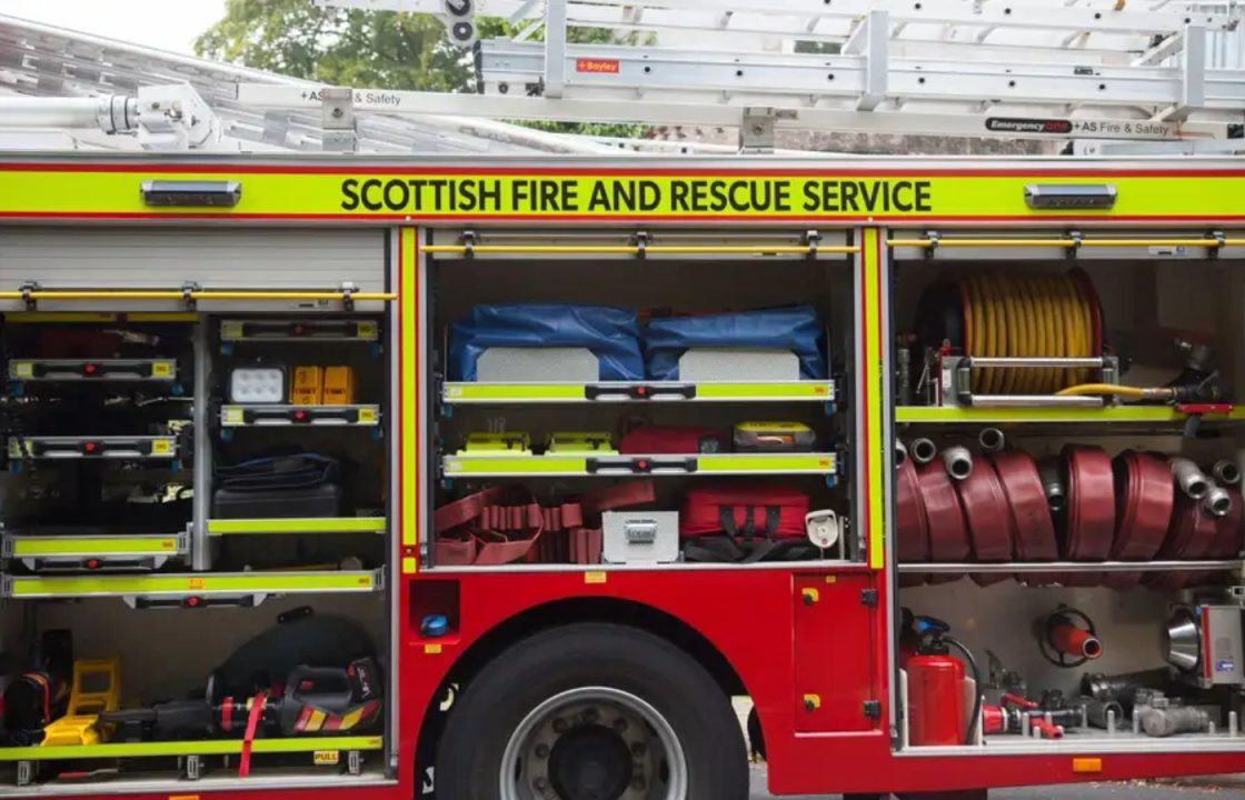 Fire crews extinguish blaze at derelict building in Irvine