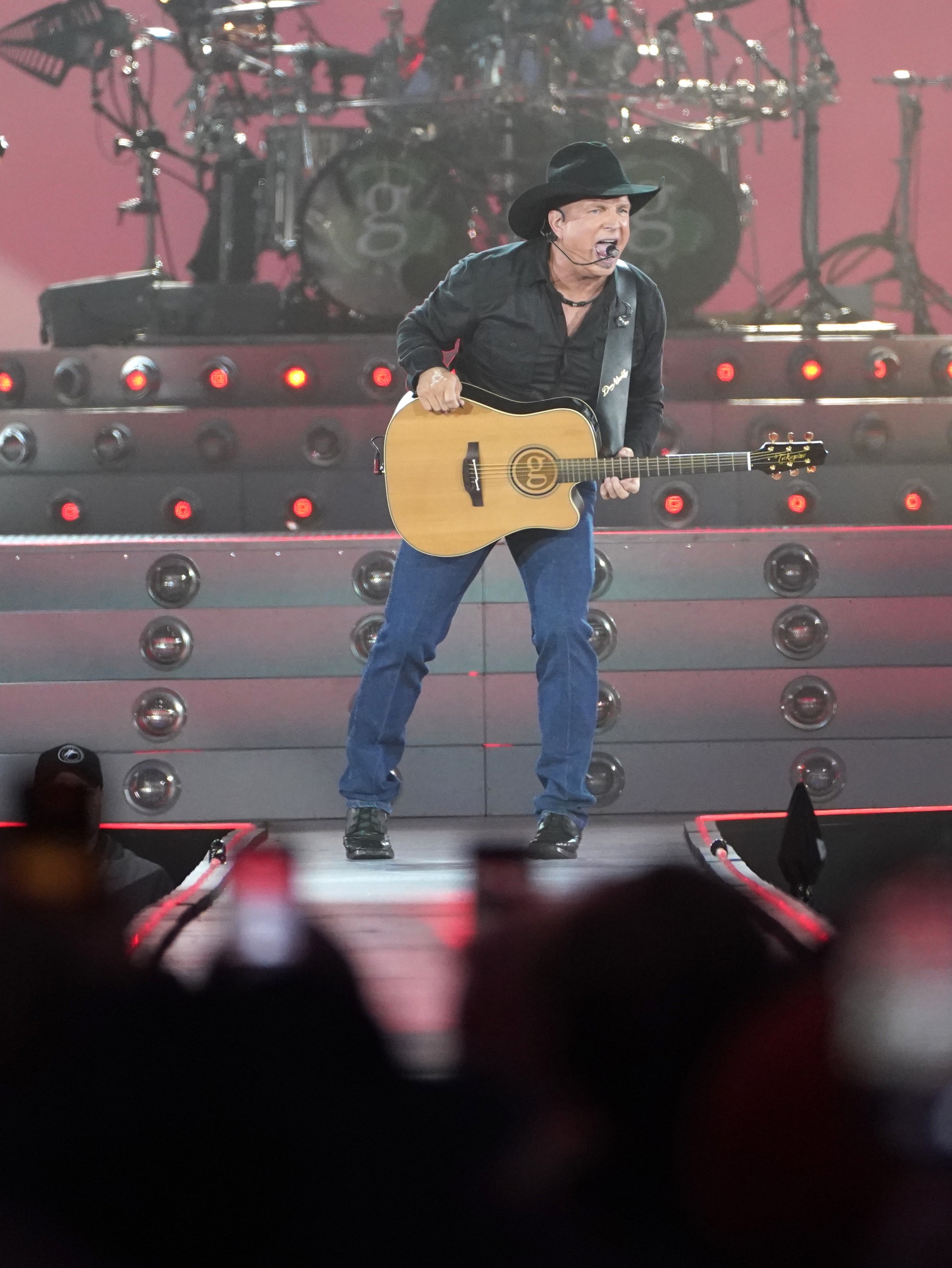 Country music star Garth Brooks during his first night of a series of concerts at Croke Park, Dublin. Picture date: Friday September 9, 2022.