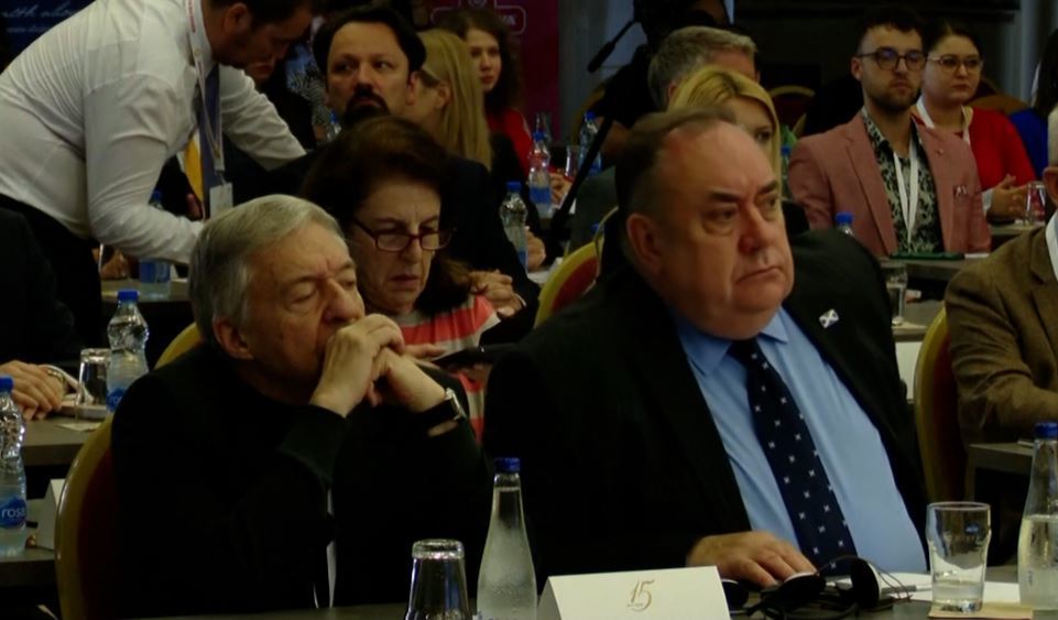 Alex Salmond was attending a conference in North Macedonia.