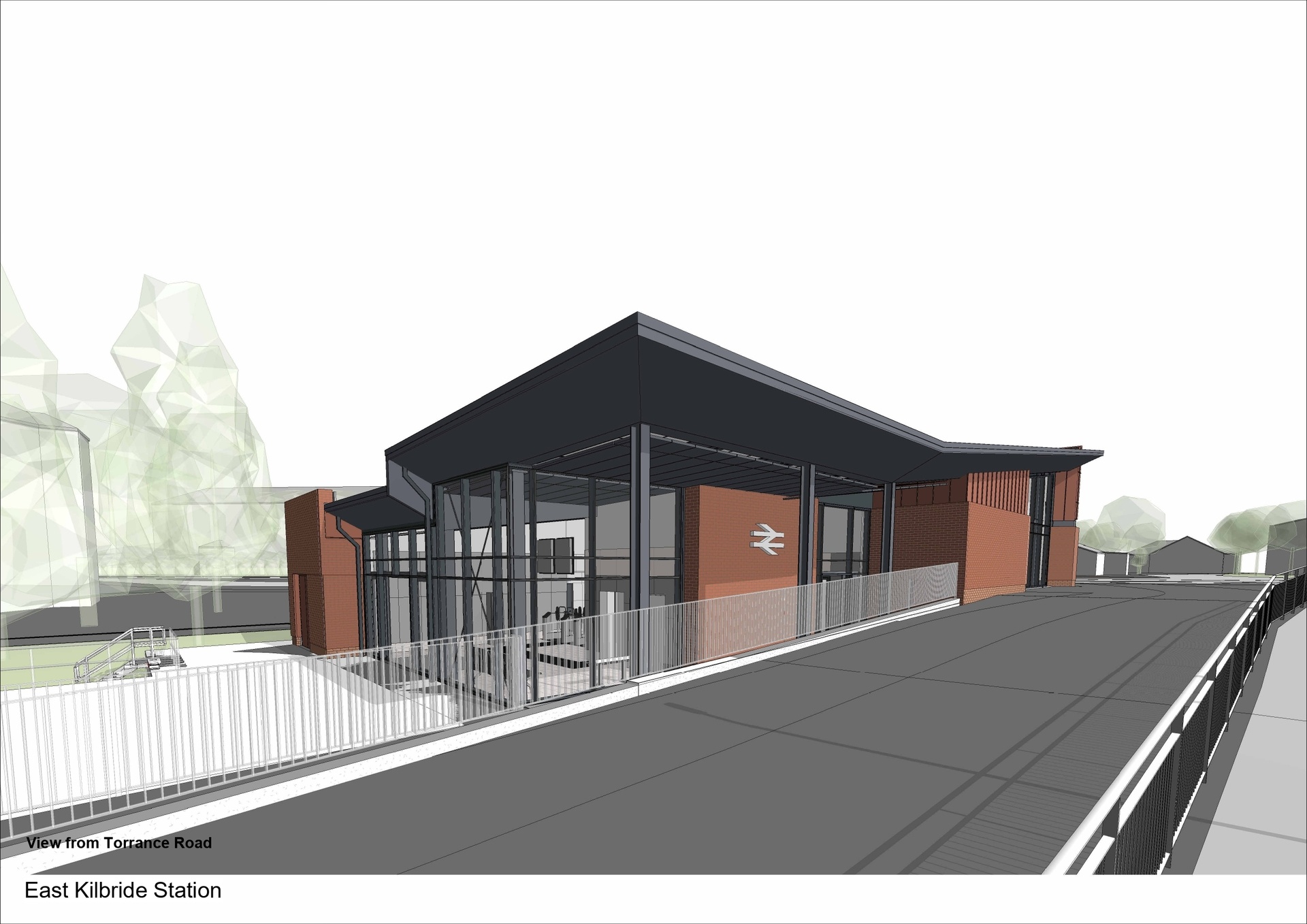 Artist impression of East Kilbride station