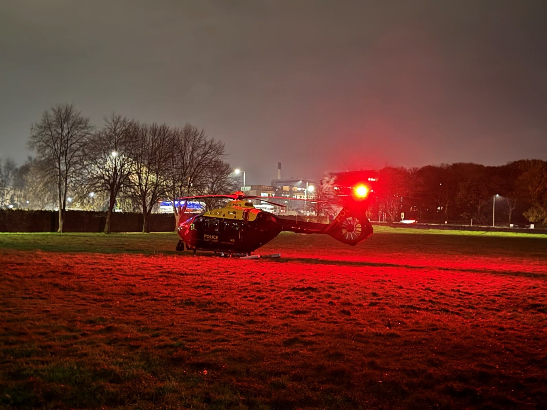 Police Scotland helicopter was scrambled in Edinburgh.