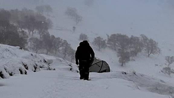 Stranded walker spent night in collapsed tent during Storm Bert