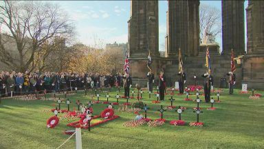 Scotland falls silent to mark Armistice Day and honour the fallen