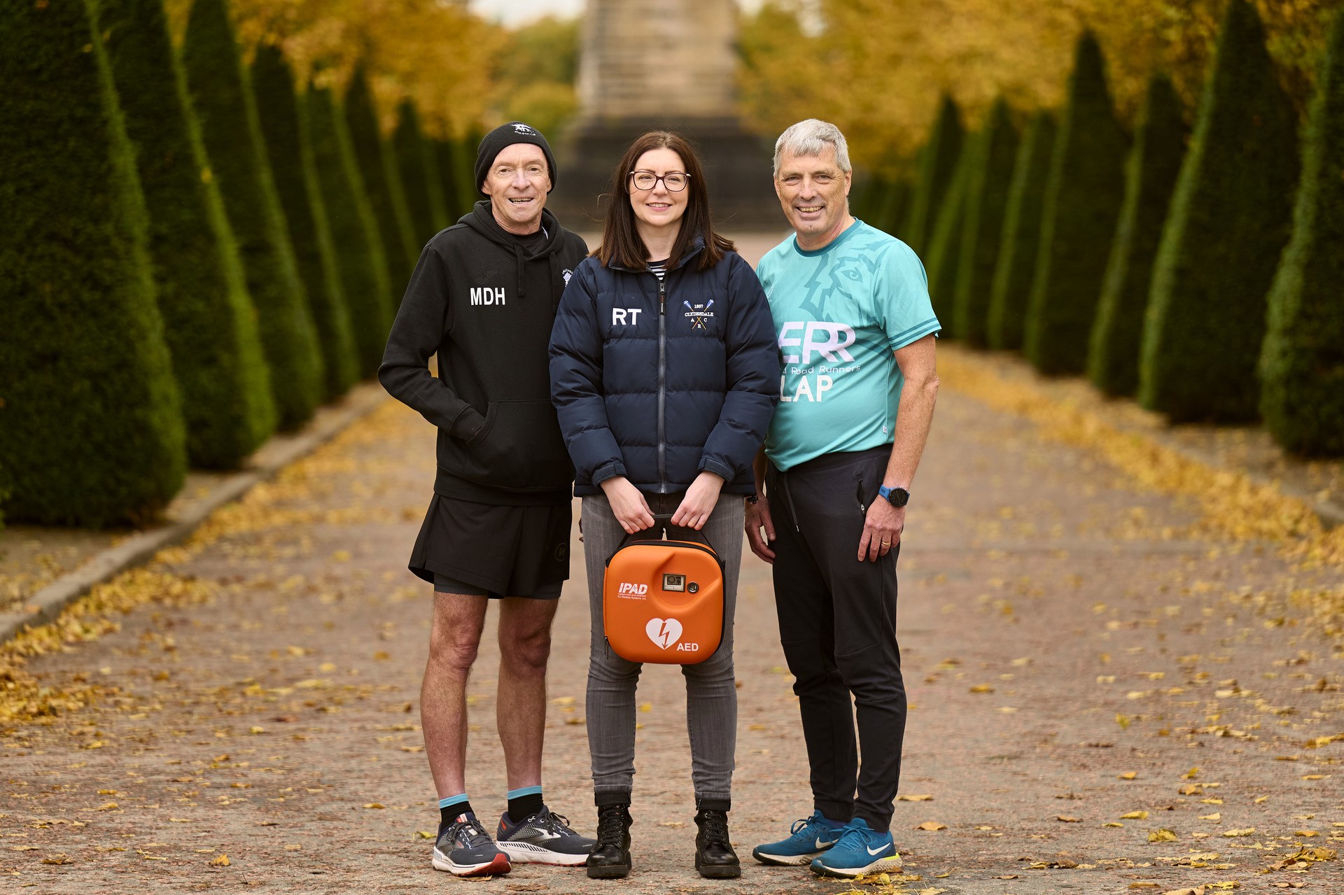 (L-R) Malcolm Hughes (Linlithgow), Rebecca Toal (Bishopbriggs) and Stephen Lappin (Glasgow).