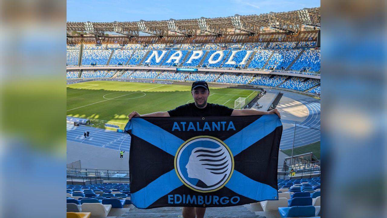 Scots Atalanta supporter from Edinburgh only away fan at Napoli clash