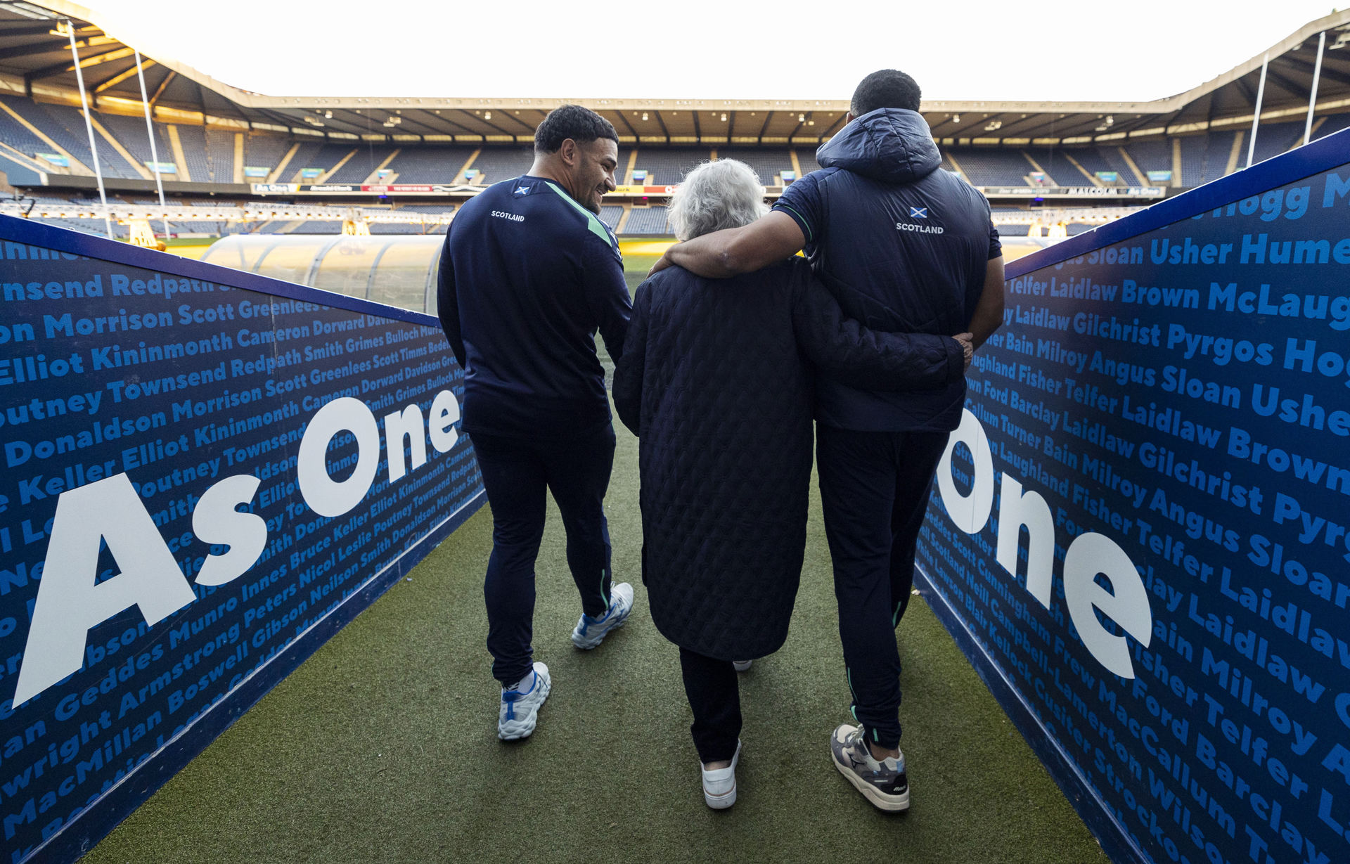  Sione and Mosese Tuipulotu were surprised by their gran at Murrayfield Stadium. 