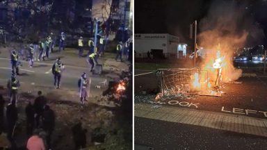 Police pelted with fireworks, bottles and bricks on Bonfire Night