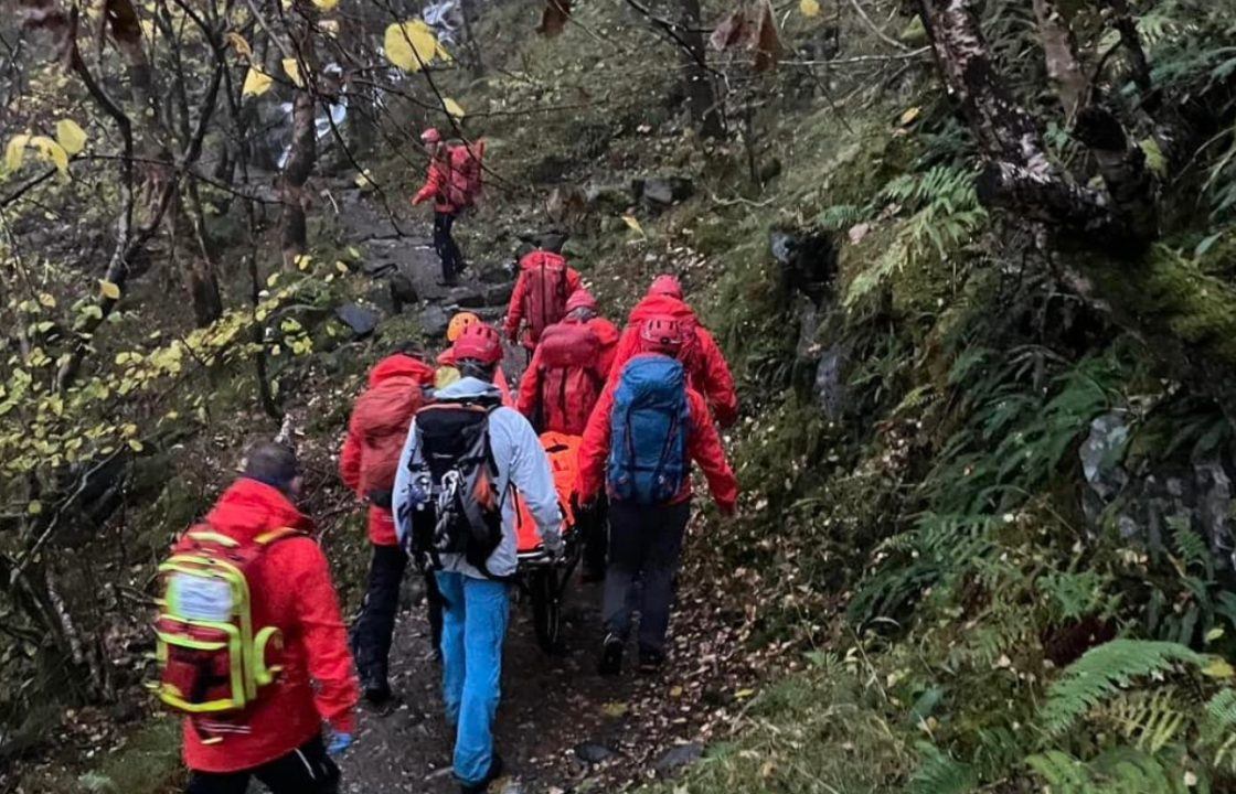 Girl, 12, rescued and taken to hospital after fall from waterfall in Highlands