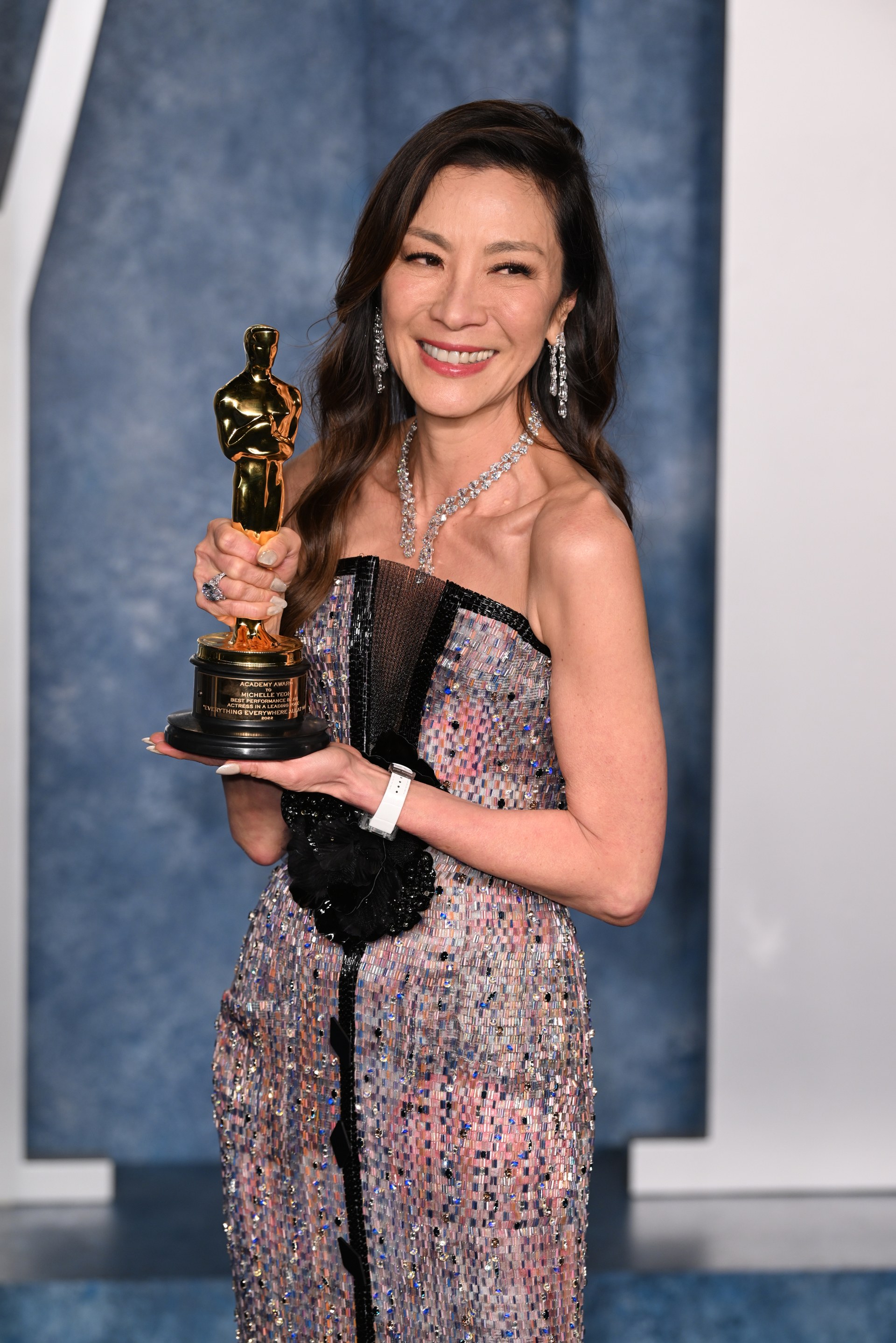 Michelle Yeoh, winner of the Oscar for lead actress (Doug Peters/PA) 