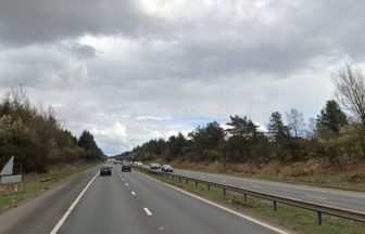 M8 road closed at rush hour after vehicle catches fire near Newhouse