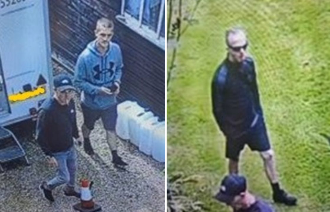 Images of three men released four months after break-in at Inverness house