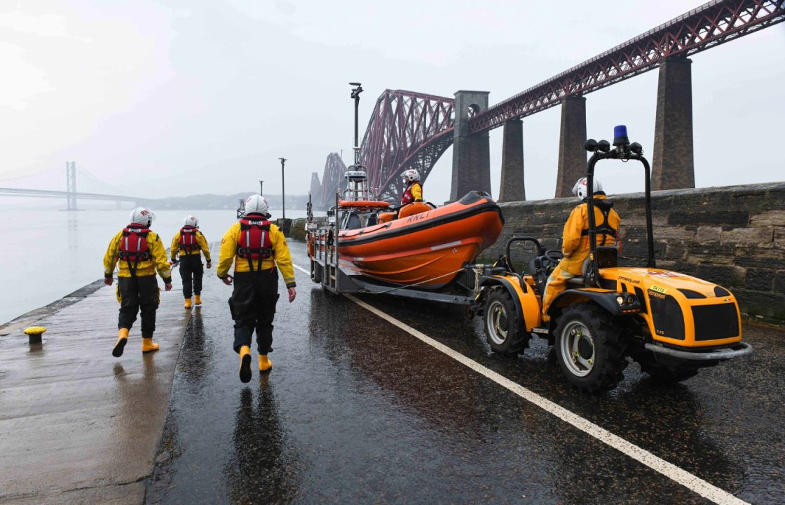 Lifeboat crews rescue nine people and dog ‘cut off by the tide’ on Cramond Island near Edinburgh