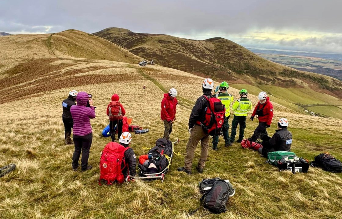 Hillwalker airlifted to hospital after suffering leg injury in Pentland Hills