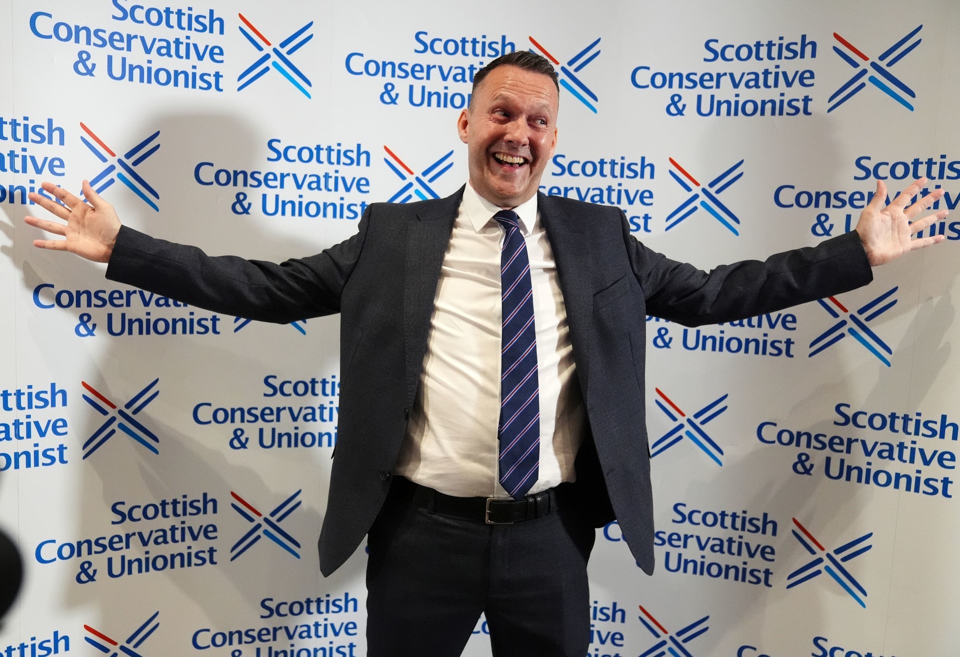 Russell Findlay after he was announced as new Scottish Conservatives leader (Andrew Milligan/PA). 