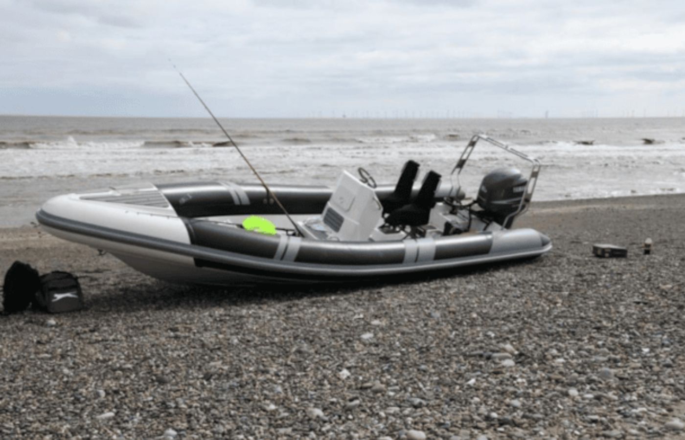 Boat used by Mark Moran, 23, and 40-year-old Colombian national Didier Tordecilla Reyes