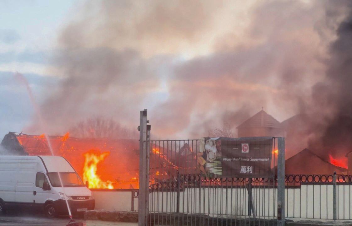 Homes evacuated and around 100 residents use rest centre after huge fire erupts near Pittodrie in Aberdeen